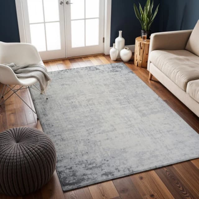 Livabliss Abstract Modern Marble Charcoal Alix Area Rug 120 X 170 Cm - Easy Care, Non Shedding, Ideal For Living Room & Bedroom