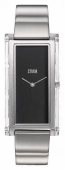 STORM Plexia Black Stainless Steel Bracelet Black Dial Watch