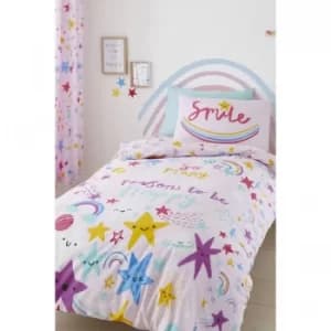 Catherine Lansfield Happy Stars Reversible Duvet Set