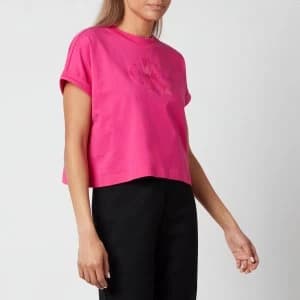 Calvin Klein Jeans Womens Tonal Monogram T-Shirt - Party Pink - XS