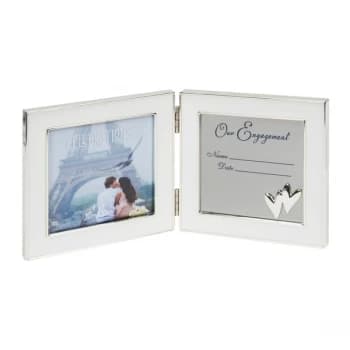 4" x 4" - Engravable Hinged Photo Frame - Engagement