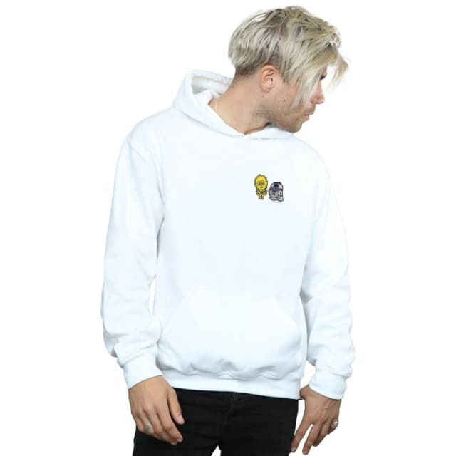 Star Wars Star Wars Men Resistance Droids Chest Print Hoodie in White Size: Small White S Male 5057864334784