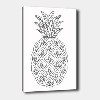 MANDALA109 White Black Decorative Canvas Painting