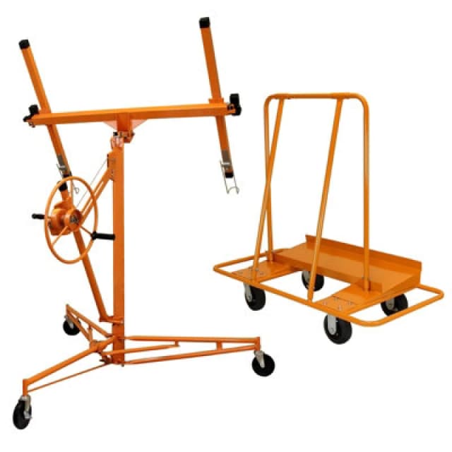 T-MECH Monster Shop - Plaster-board Hoist And Drywall Trolley Mobile Hoist Bundle Jack 5055986131687