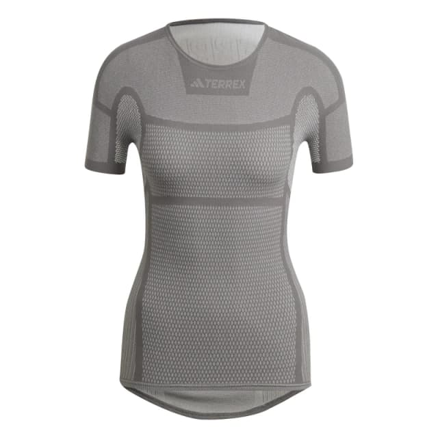adidas Terrex Drynamo Short Sleeve T-Shirt Womens - Grey Grey 2XS