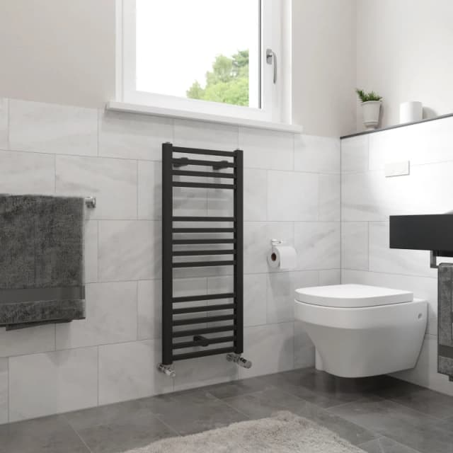 Agadon Willow Designer Towel Radiator in Dark Grey Size: 677mm x 500mm Dark Grey Unisex 677mm x 500mm
