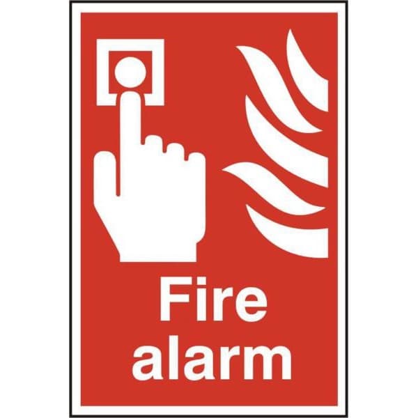 ASEC Fire Alarm 200mm x 300mm PVC Self Adhesive Sign