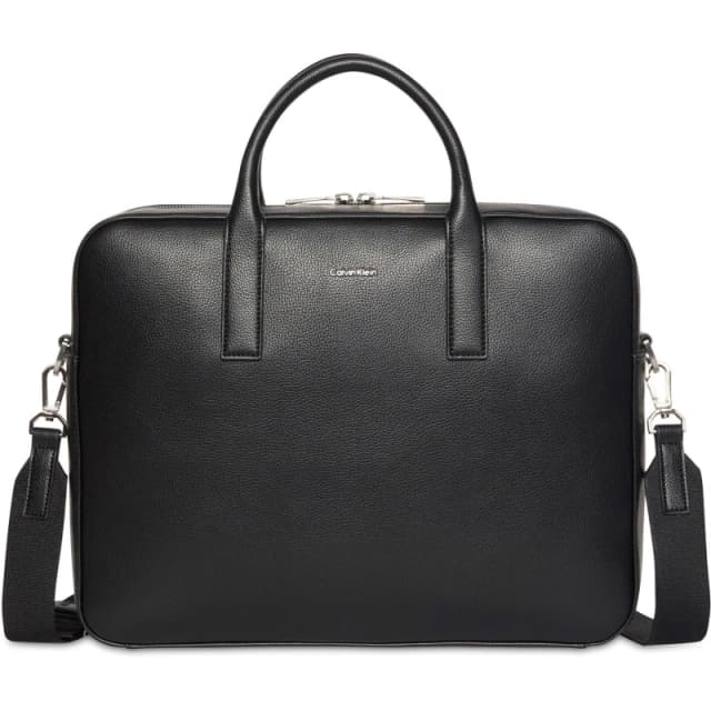 Calvin Klein Mens Raised Commuter Document Laptop Bag Black male One Size