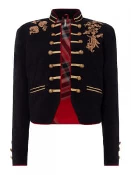 Free People Lauren Band Jacket With Embellishment Black