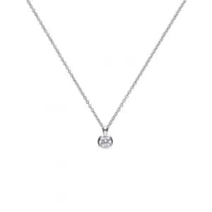 Diamonfire Silver White Zirconia Solitaire Pendant P4641
