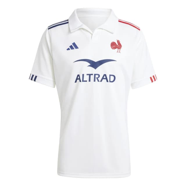 adidas France Rugby Away Shirt 2024 Adults - White White S