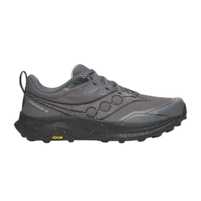 Saucony Peregrine 16 Shoes Grey Black SS26, Size 42 - EUR