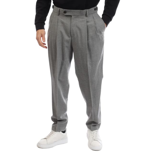 Boss Mens Perin Plts Double Breasted Straight Leg Trousers Open Grey male 28