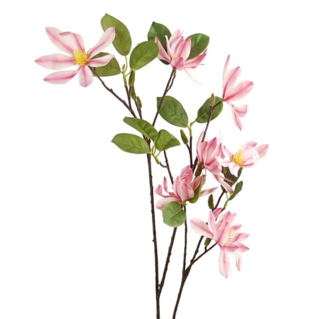 N/A 100cm Pink Magnolia Floral Spray Artificial