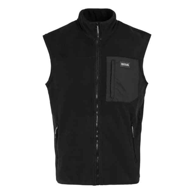Regatta Regatta Men 'Frankie' Fleece Bodywarmer in Black Size: large Black L Male 5063019776095