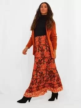 Joe Browns Autumn Days Boho Skirt -multi, Multi, Size 10, Women