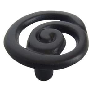 BQ Black Painted Twisted Furniture Knob Pack of 6