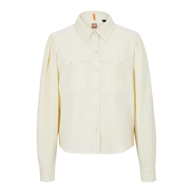 Boss Womens Benedetta D Long-Sleeve Blouse White female 6 (XS)