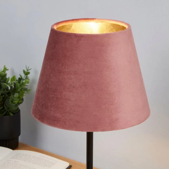 Lighting Collection Velvet Drum Shade Rose unisex 20cm