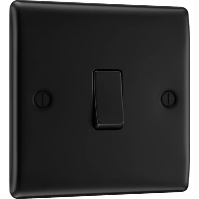 BG BG Nexus Metal Single Light Switch Matt Black Matt Black unisex N/A