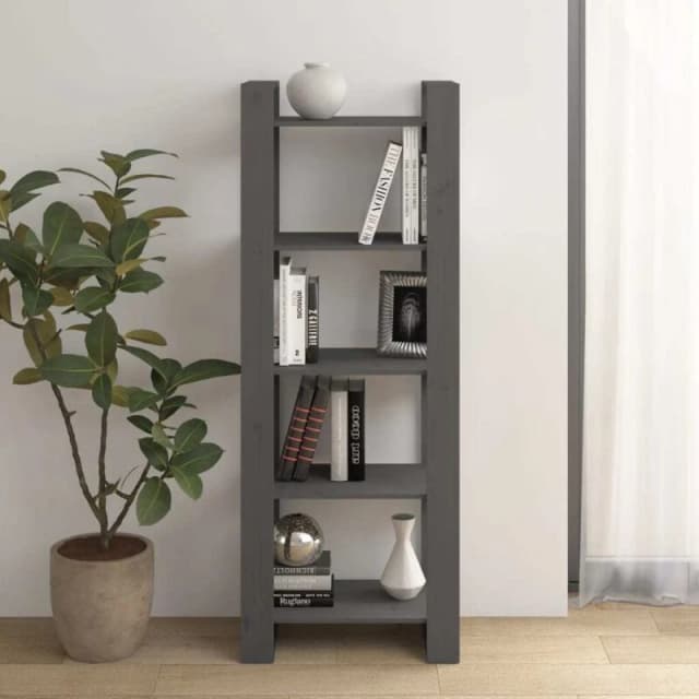 VIDAXL Vidaxl - Book Cabinet/Room Divider Grey 60x35x160cm Solid Wood 8720286905296