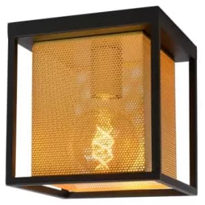 Lucide SANSA - Flush Ceiling Light - 1xE27 - Black
