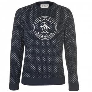 Original Penguin Original Stamp Logo Sweater - Dark Sapphire