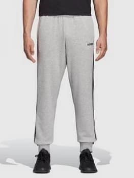 Adidas Essential 3 Stripe Track Pants - Grey