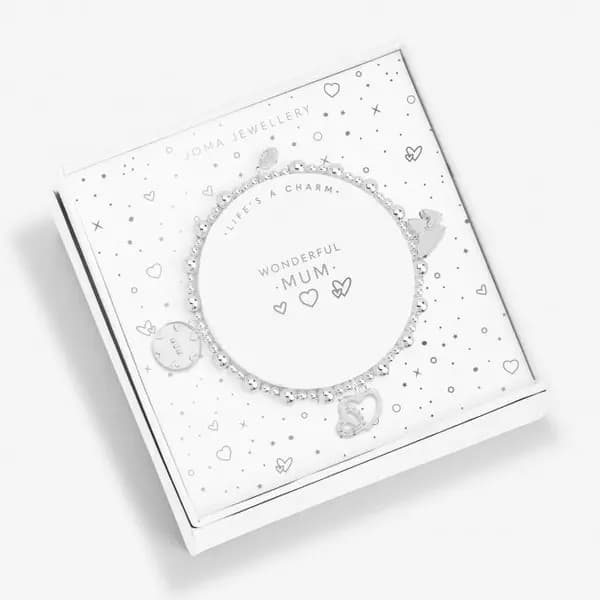 Life's A Charm Wonderful Mum Silver Plated 17.5cm Bracelet 7198