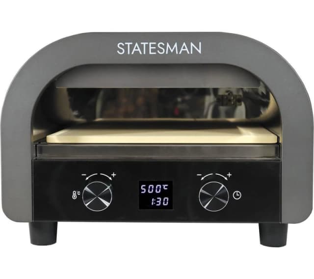 STATESMAN SKPO0E13B Pizza Oven - Silver & Black/Grey 5016368005620