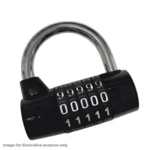 Rolson 5 Digit Long Shackle Combination Padlock