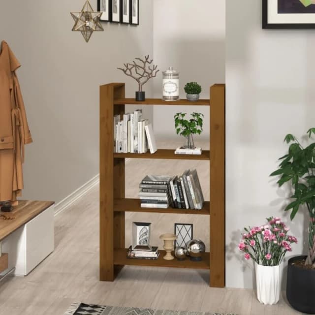 VIDAXL Vidaxl - Book Cabinet/Room Divider Honey Brown 80x35x125cm Solid Wood 8720286905456