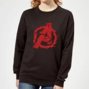 Avengers Endgame Shattered Logo Womens Sweatshirt - Black