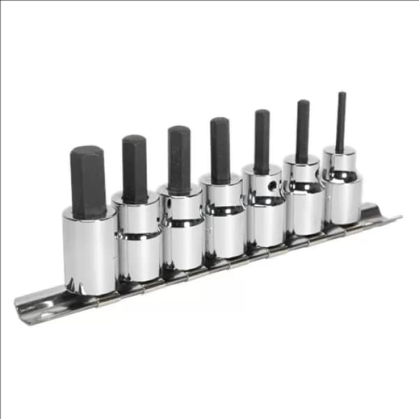 Genuine SEALEY AK62253 Hex Socket Bit Set 7pc 3/8Sq Drive Metric