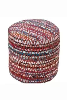 Chindi Design Circular Bean Filled Pouffe