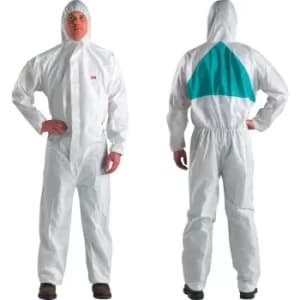 4520CL Protective White/Green Coveralls CE Type 5/6 (L)