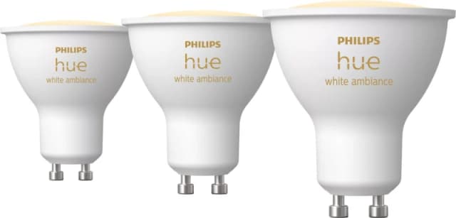 Philips Hue White Ambiance GU10 Triple Pack - White
