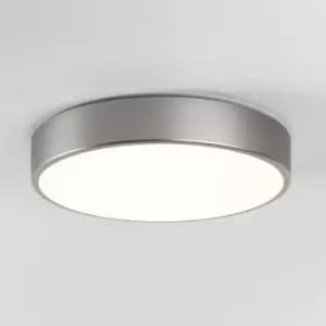 Mallon LED Bathroom Flush Ceiling Light Matt Nickel IP44