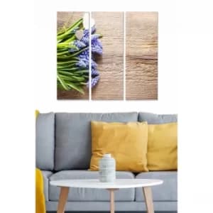 MDF303409076 Multicolor Decorative MDF Painting (3 Pieces)