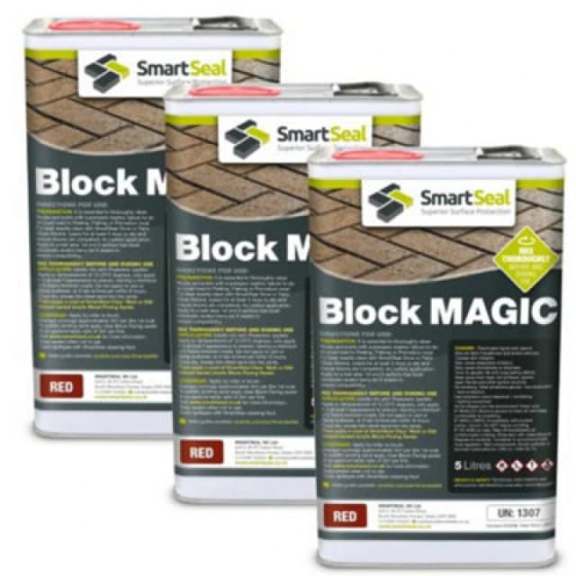 Smartseal Block Magic, Red (3 X 5L) - Block Paving Sealer - Superior To Concrete Paint, Red 5.061E+12