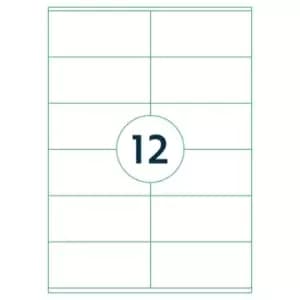 Rillprint Self-adhesive Sticker Labels 105X48 Mm 1000 Sheets White