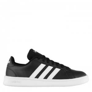 adidas Grand Court Base Mens Trainers - Blk/Wht/Wht