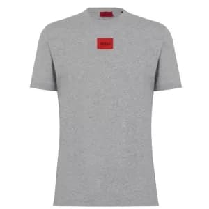 Hugo Boss Diragolino Red Patch Logo T-Shirt Grey Size L Men