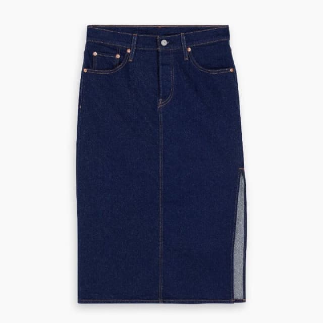 Levis Womens Side Slit Denim Skirt 1954 Rinse female 26 L32