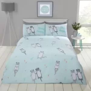 Otterly Amazing Aqua Duvet Set - King