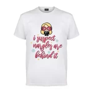 Harry Potter Mens Nargles Are Behind It T-Shirt (L) (White)