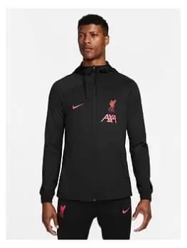 Nike Liverpool 22/23 Strike Hooded Track Jacket - Black/Red Size M Men