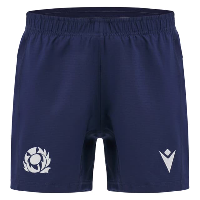 Macron Scotland Rugby Training Shorts 2025 Adults Blue male Small