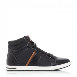 Voyage Stripe Detail Hi-Top Trainers - Black
