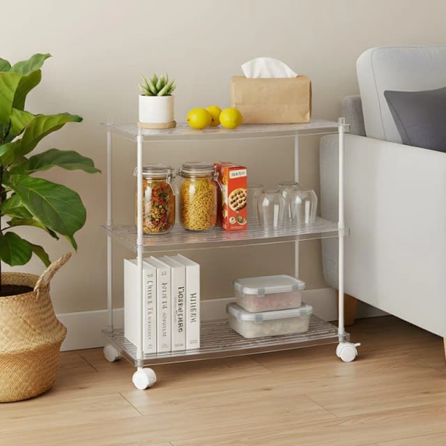 LIFE IDEAS Transparent Rolling Storage Cart - Clear Unisex One Size